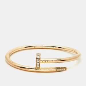 Cartier Juste Un Clou Diamonds 18K Rose Gold Bracelet 15